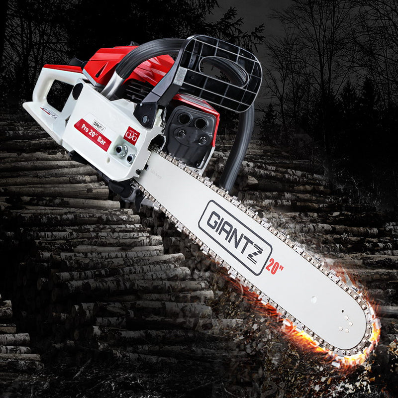 Giantz Petrol Chainsaw 45CC 20" – White