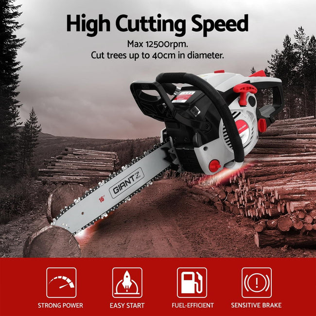 Giantz 42CC Petrol Chainsaw – 16" Pruning/Cutting