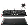 Devanti 90cm 5 Burner Gas Cooktop – Black Tempered Glass