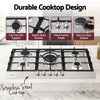 Devanti 90cm 5 Burner Gas Cooktop – Stainless Steel LPG/NG