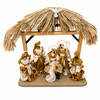 Gold Nativity in Driftwood Stable – 50cm