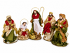 Red Handmade Nativity Set with Manger – 40cm