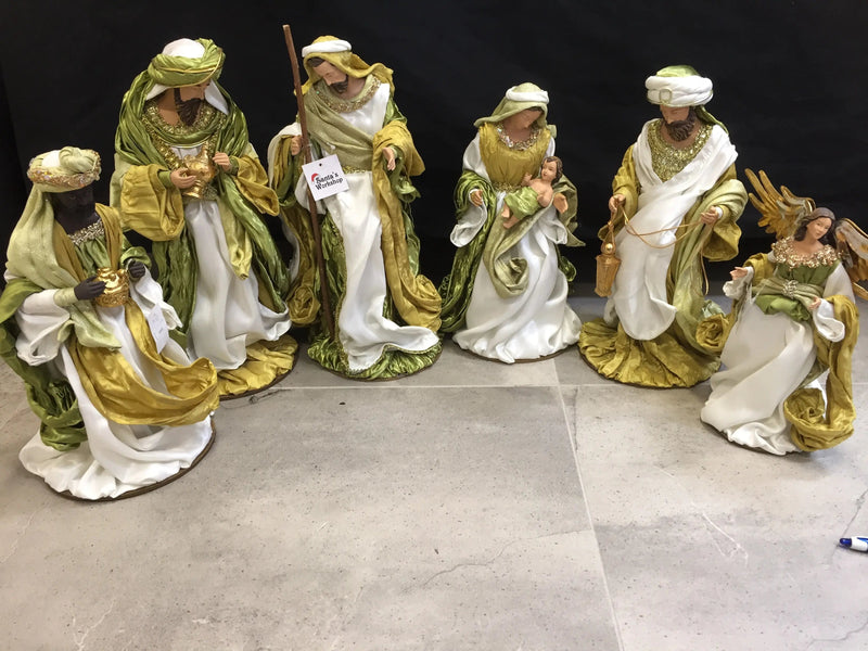 39cm Handmade Nativity Set