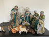 51cm Handmade Nativity Scene with Manger & Barn Animals