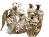 45cm Handmade Nativity Set with Angel & Three Wise Men