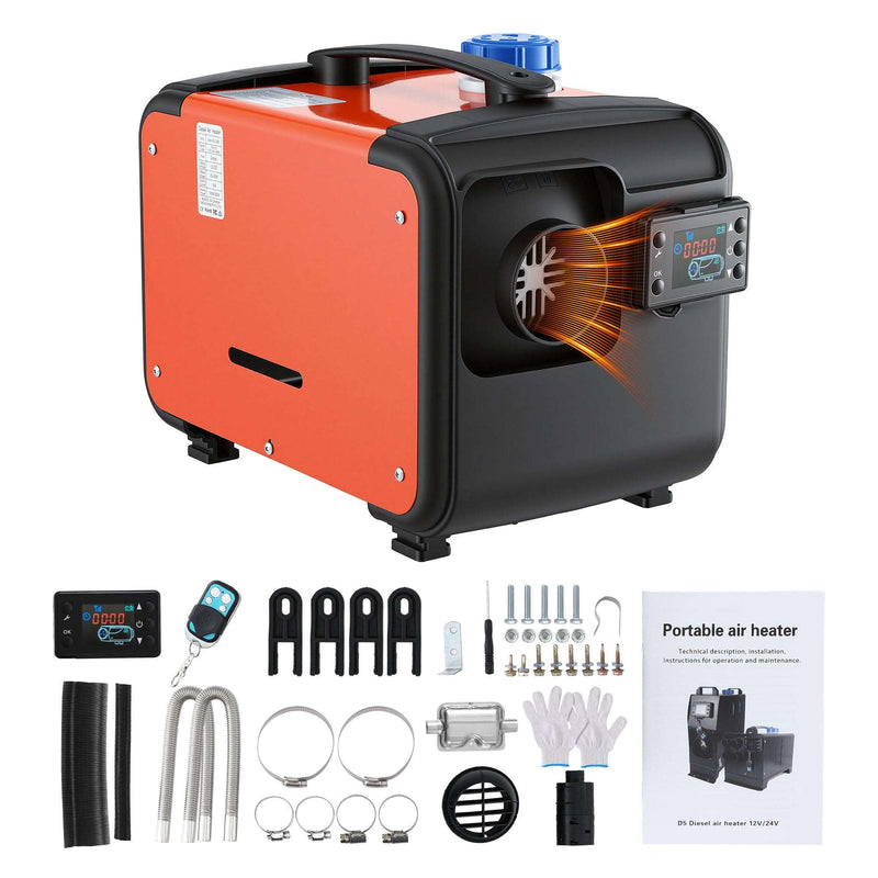 Giantz 5KW Diesel Air Heater All-in-One – 12/24V with LCD & Remote