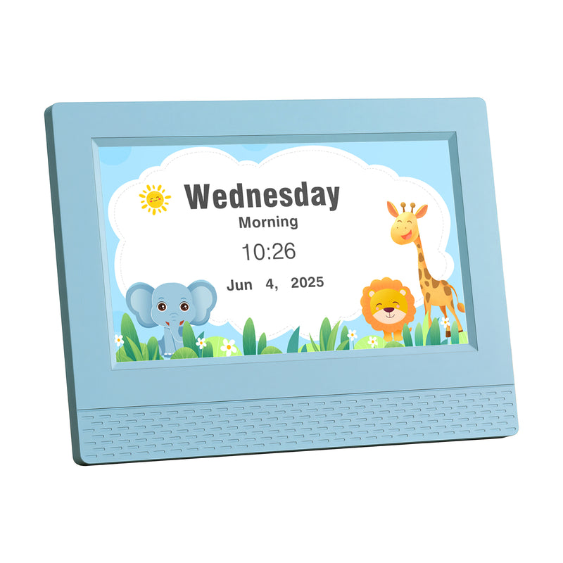 Artiss 7" Digital Day Clock with Calendar & Alarm – Blue
