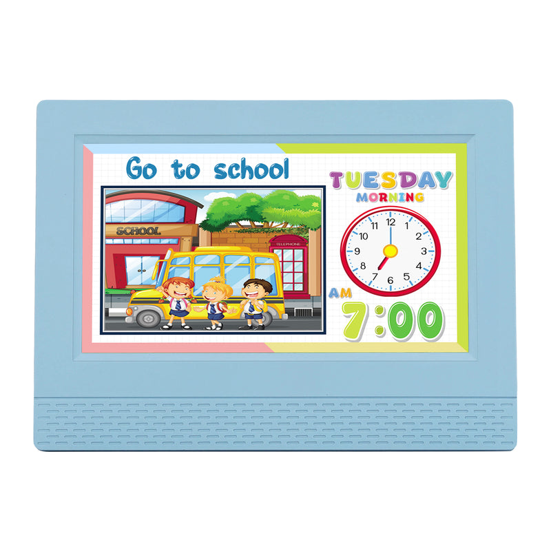 Artiss 7" Digital Day Clock with Calendar & Alarm – Blue