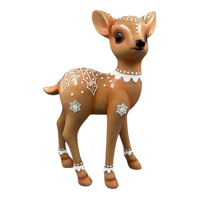 Standing Glitter Reindeer Decoration – 50x35x17cm