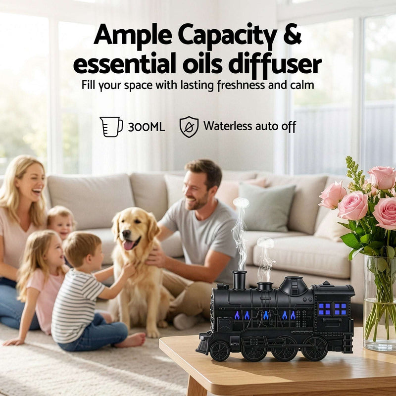 Devanti Train Aroma Diffuser 300ml LED Humidifier