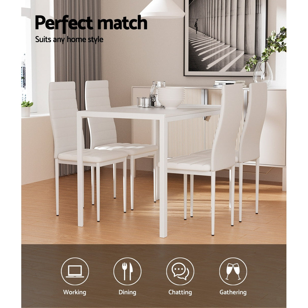 5-Piece Dining Set – White