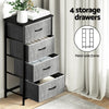 Set of 2 Chest of 4 Drawers – Tallboy Storage Dressers Grey
