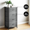 Set of 2 Chest of 4 Drawers – Tallboy Storage Dressers Grey