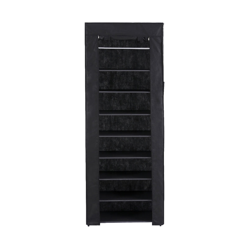 Artiss 10-Tier Shoe Storage Rack Black