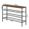 Artiss Shoe Rack 4 tier Storage Organiser Walnut