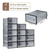 Artiss Stackable Shoe Storage Boxes Set of 12 – Black