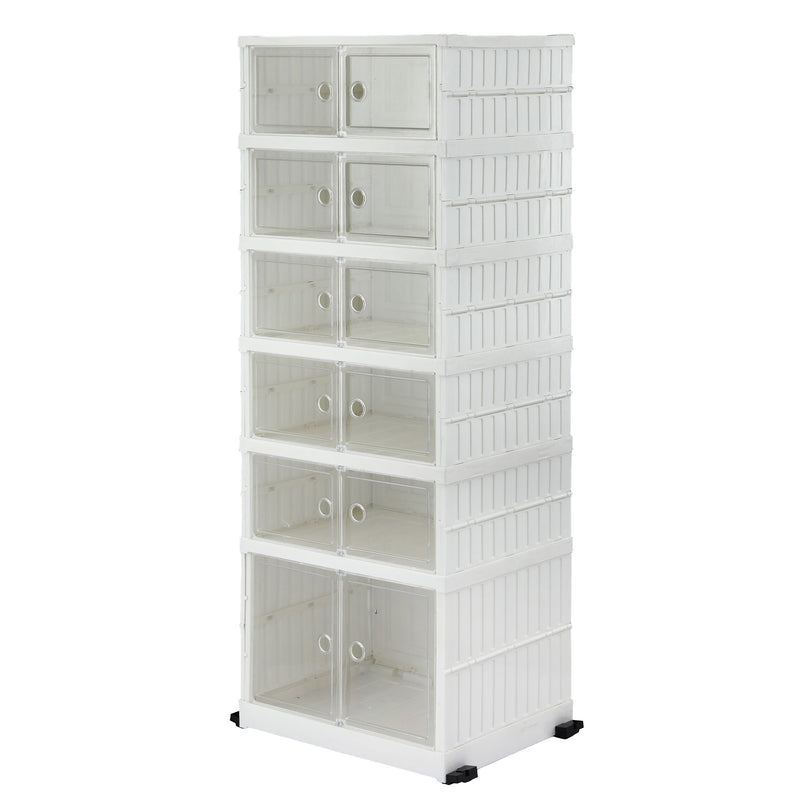 Artiss 6-Tier Foldable Shoe Storage Box – 12 Pairs
