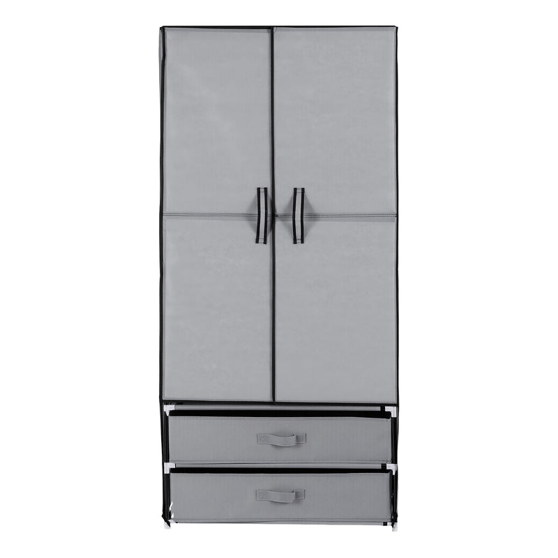 Artiss Portable Wardrobe Closet with Magnetic Door – Grey