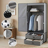 Artiss Portable Wardrobe Closet with Magnetic Door – Grey