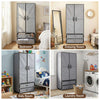 Artiss Portable Wardrobe Closet with Magnetic Door – Grey