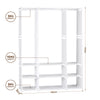 Artiss Portable Wardrobe with Open Shelf White