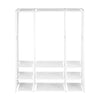 Artiss Portable Wardrobe with Open Shelf White