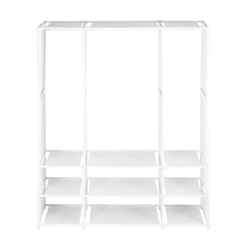 Artiss Portable Wardrobe with Open Shelf White