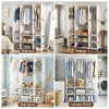 Artiss Portable Wardrobe with Open Shelf White