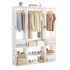 Artiss Portable Wardrobe with Open Shelf White