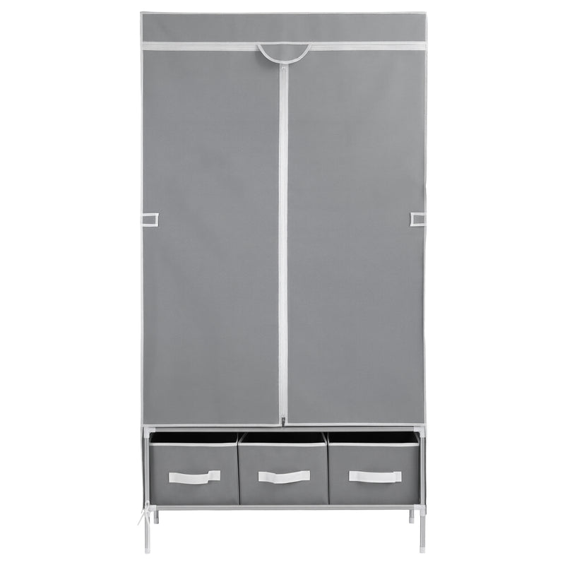 Artiss Large Portable Wardrobe Closet – Grey
