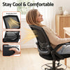Artiss Drawing Table & Adjustable Drafting Chair Set with Glass Top