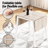 Foldable 5pc Dining Set – Natural & White