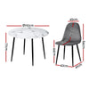 5-Piece Dining Set – Marble Grey