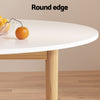 Dining Table and 4 Chairs Set White Wood
