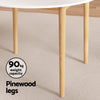 Dining Table and 4 Chairs Set White Wood