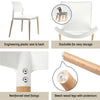 Dining Table and 4 Chairs Set White Wood