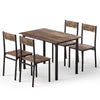 Artiss Dining Table & 4 Chairs – Rustic Brown