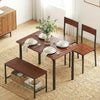 Artiss 5-Piece Dining Set – Walnut