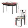 Artiss 5-Piece Upholstered Dining Set