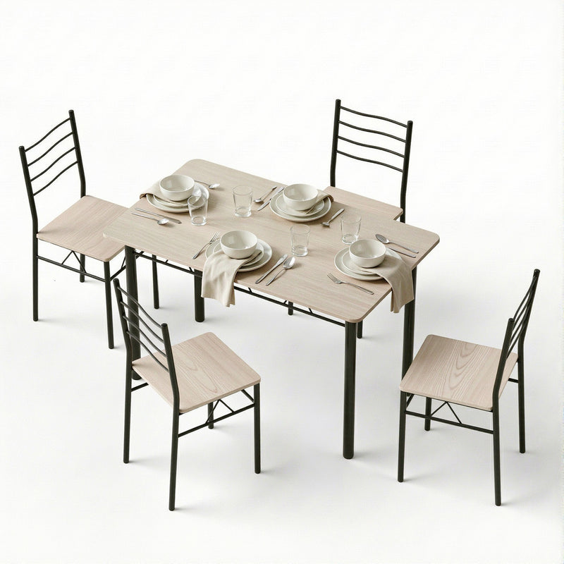 Artiss 5-Piece Dining Set – Modern Oak