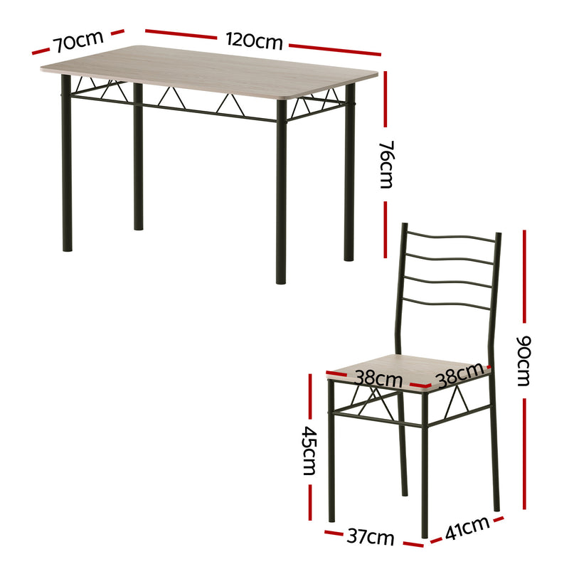 Artiss 5-Piece Dining Set – Modern Oak