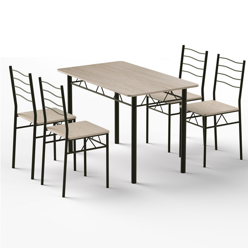Artiss 5-Piece Dining Set – Modern Oak