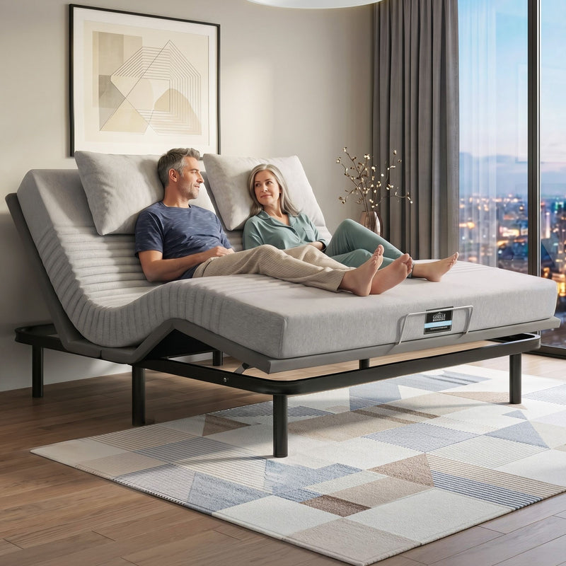 Artiss King Electric Bed & Giselle Memory Foam Mattress Set