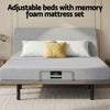 Artiss King Electric Bed & Giselle Memory Foam Mattress Set