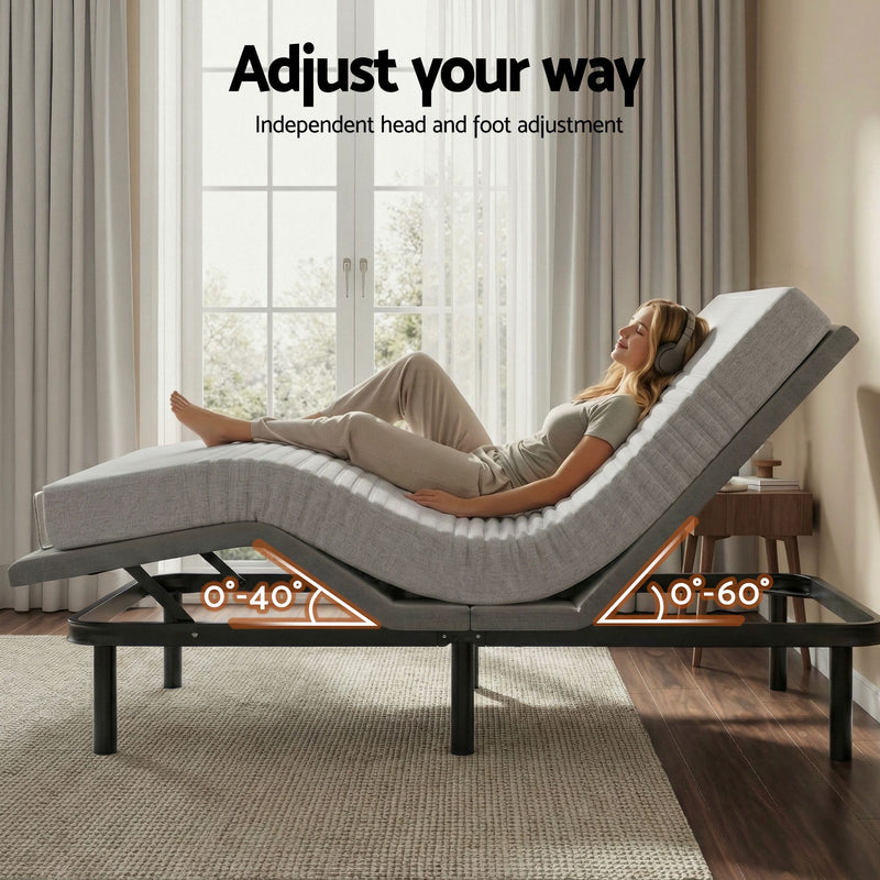 Artiss Queen Electric Bed & Giselle Memory Foam Mattress Set