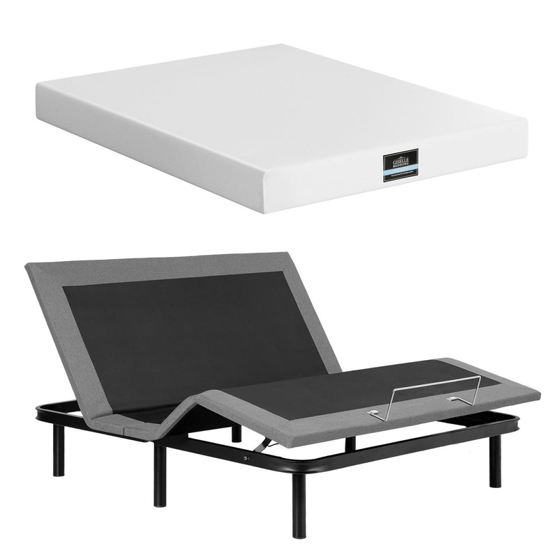Artiss King Adjustable Bed & Giselle Mattress Combo – 20cm