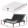 Artiss King Adjustable Bed & Giselle Mattress Combo – 20cm