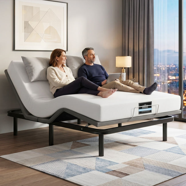 Artiss Queen Adjustable Bed & Giselle Mattress Combo – 20