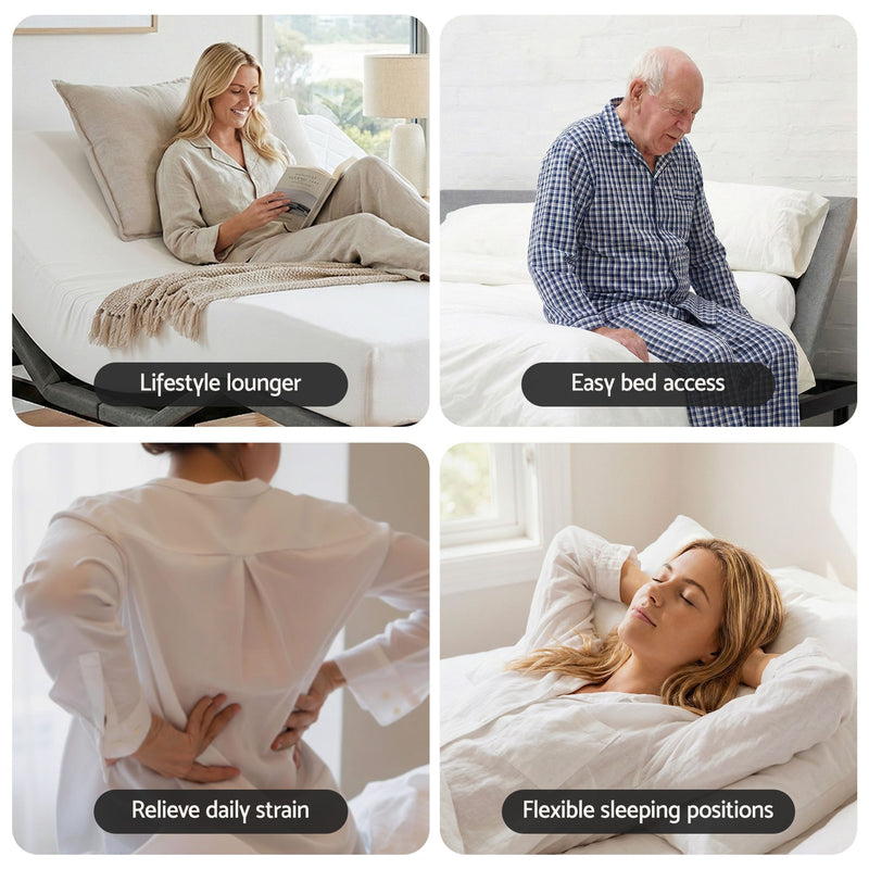 Artiss Queen Adjustable Bed & Giselle Mattress Combo – 20