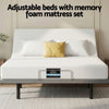 Artiss Queen Adjustable Bed & Giselle Mattress Combo – 20